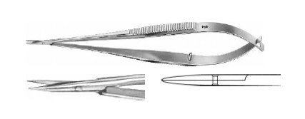 МІКРО-НОЖИЦІ ПРУЖ. РУЧК. ПРЯМ. 105MM